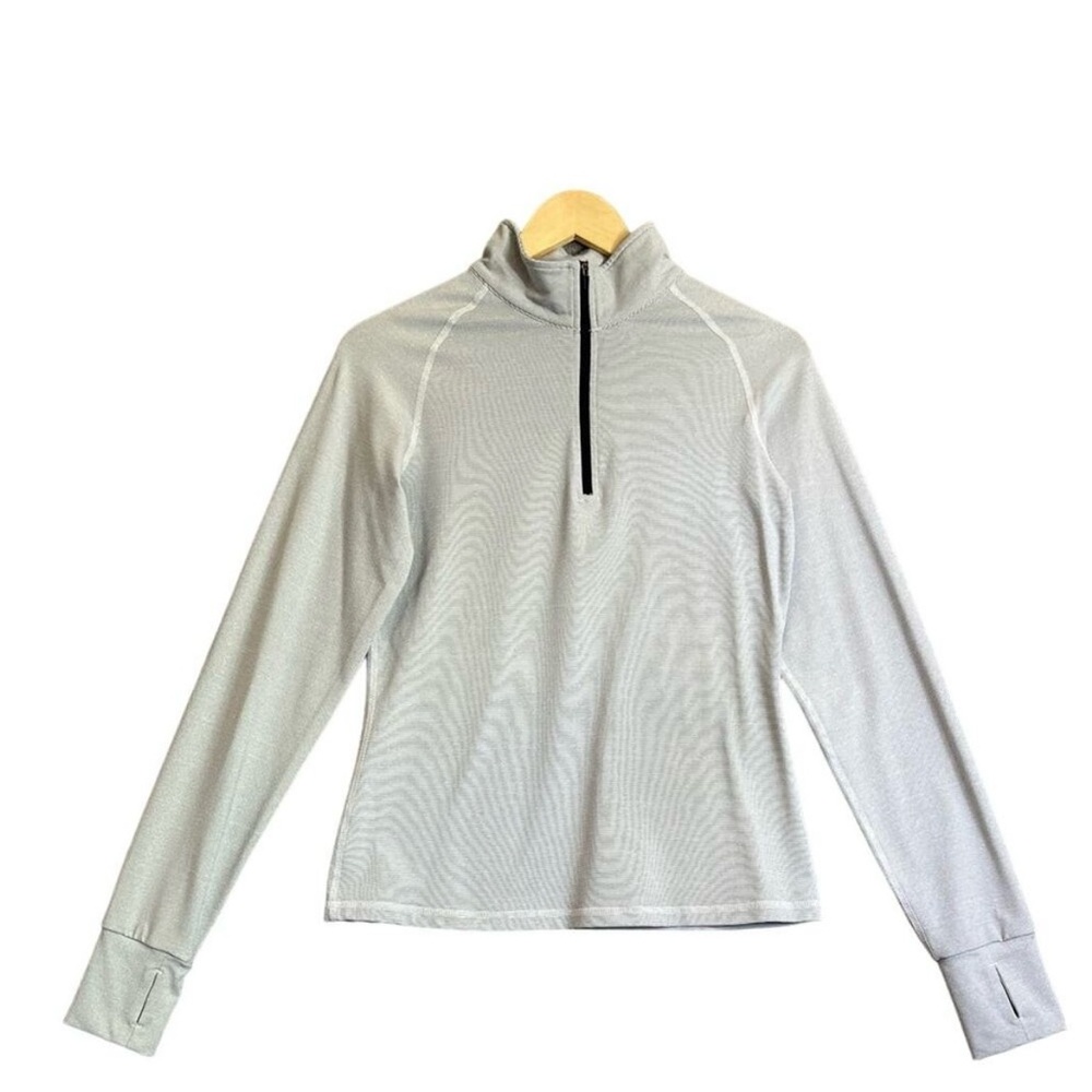 Zyia Active 1/4 Zip Women's Gray L Pullover Running Athletic Top Performance
